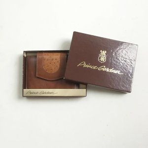 Vintage Prince Gardner Brown Leather Bifold Wallet